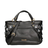 Iolara Lux Borsa a spalla da donna Vera pelle B17240-NERO Braccialini