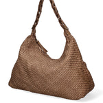 Asteria Borsa a spalla da donna Vera pelle 7799-TAUPE Gave Lux