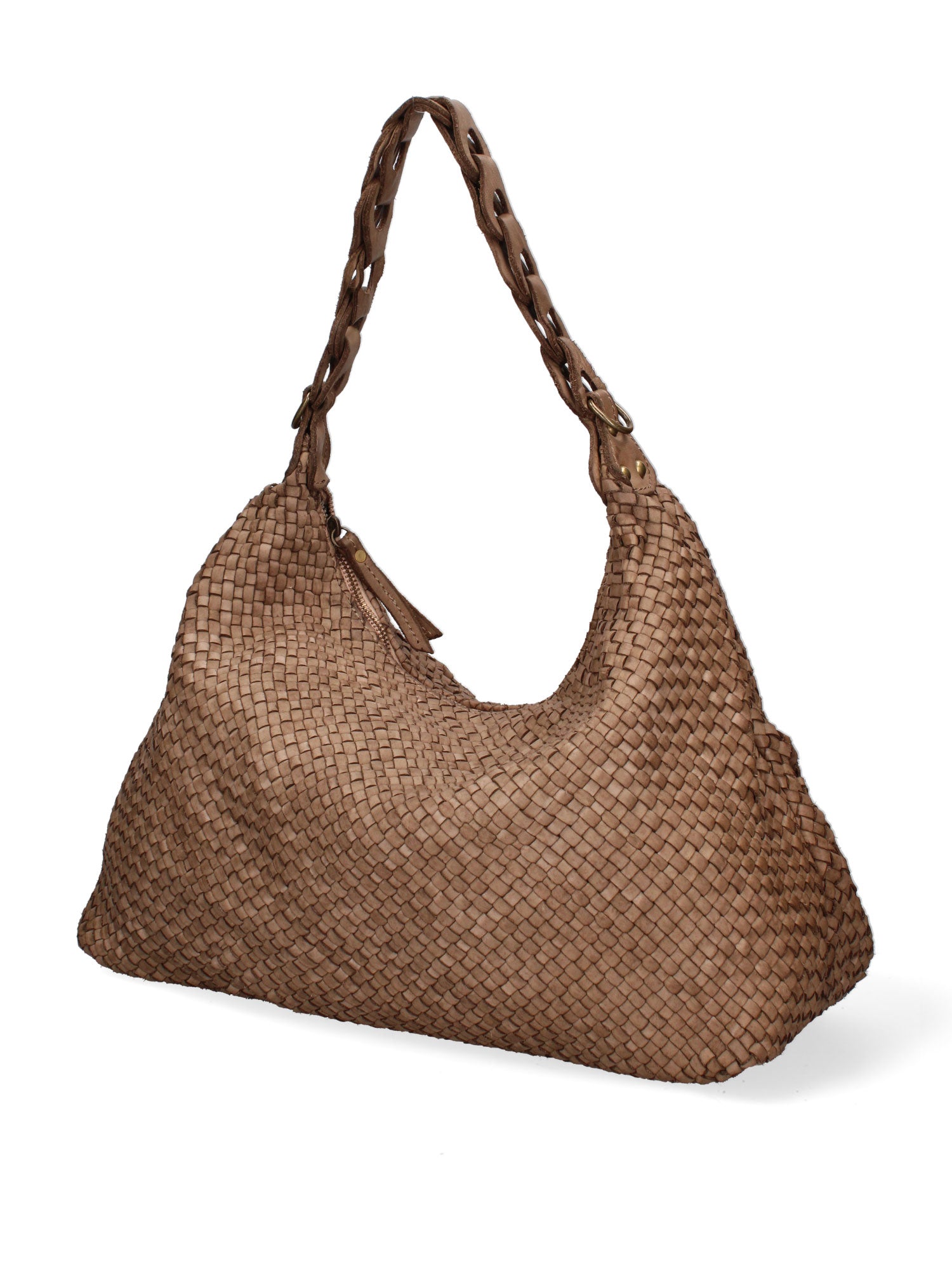 Asteria Borsa a spalla da donna Vera pelle 7799-TAUPE Gave Lux
