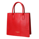 Giulia Borsa a mano da donna Vera pelle effetto cocco 468W-LU58 ROSSO Viola Castellani