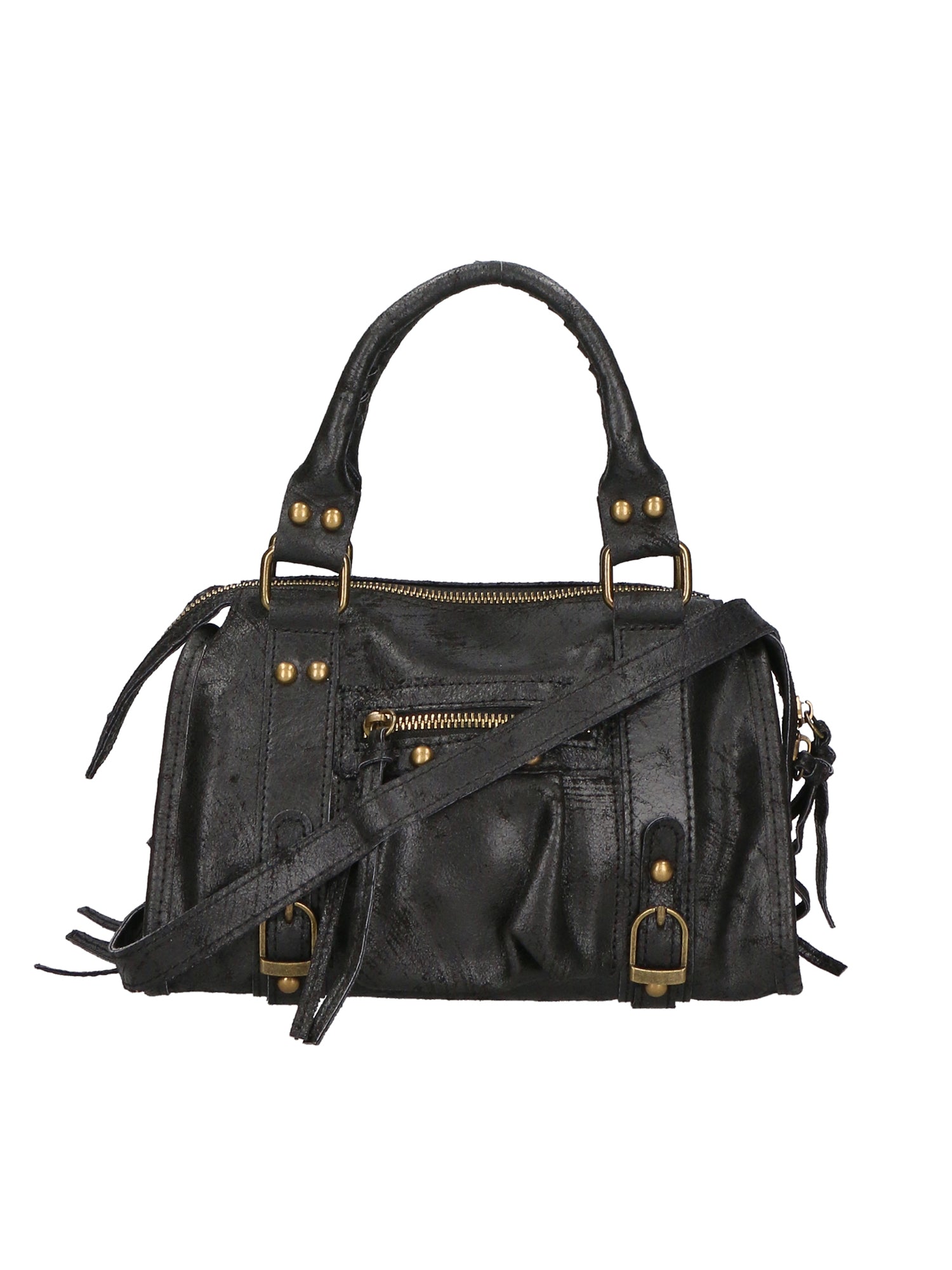 Erisia Borsa a spalla da donna Vera pelle 06091-NERO Gave Lux