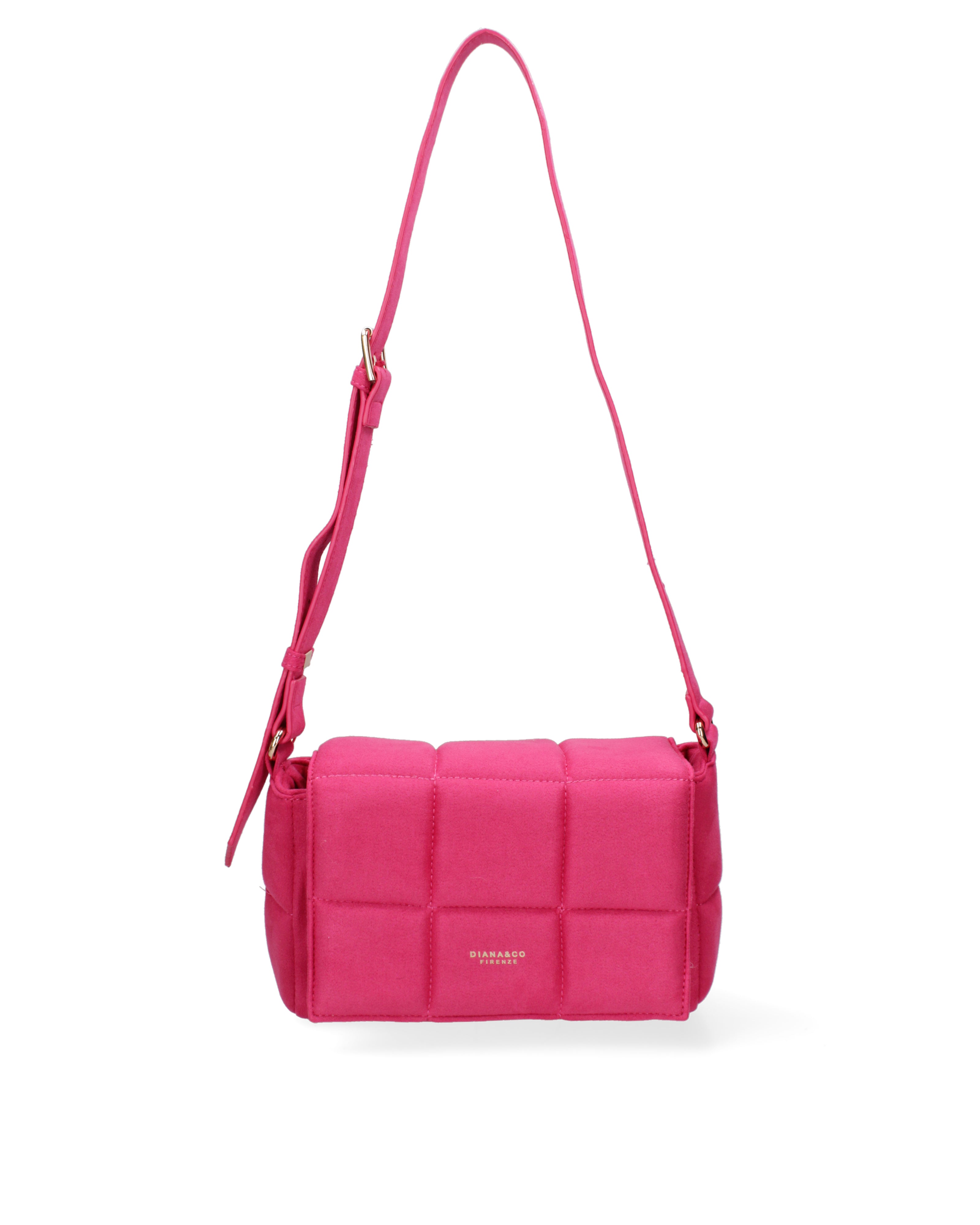 Borsa a spalla da donna Ecopelle DC3323-1-LIGHT FUCHSIA Diana&co