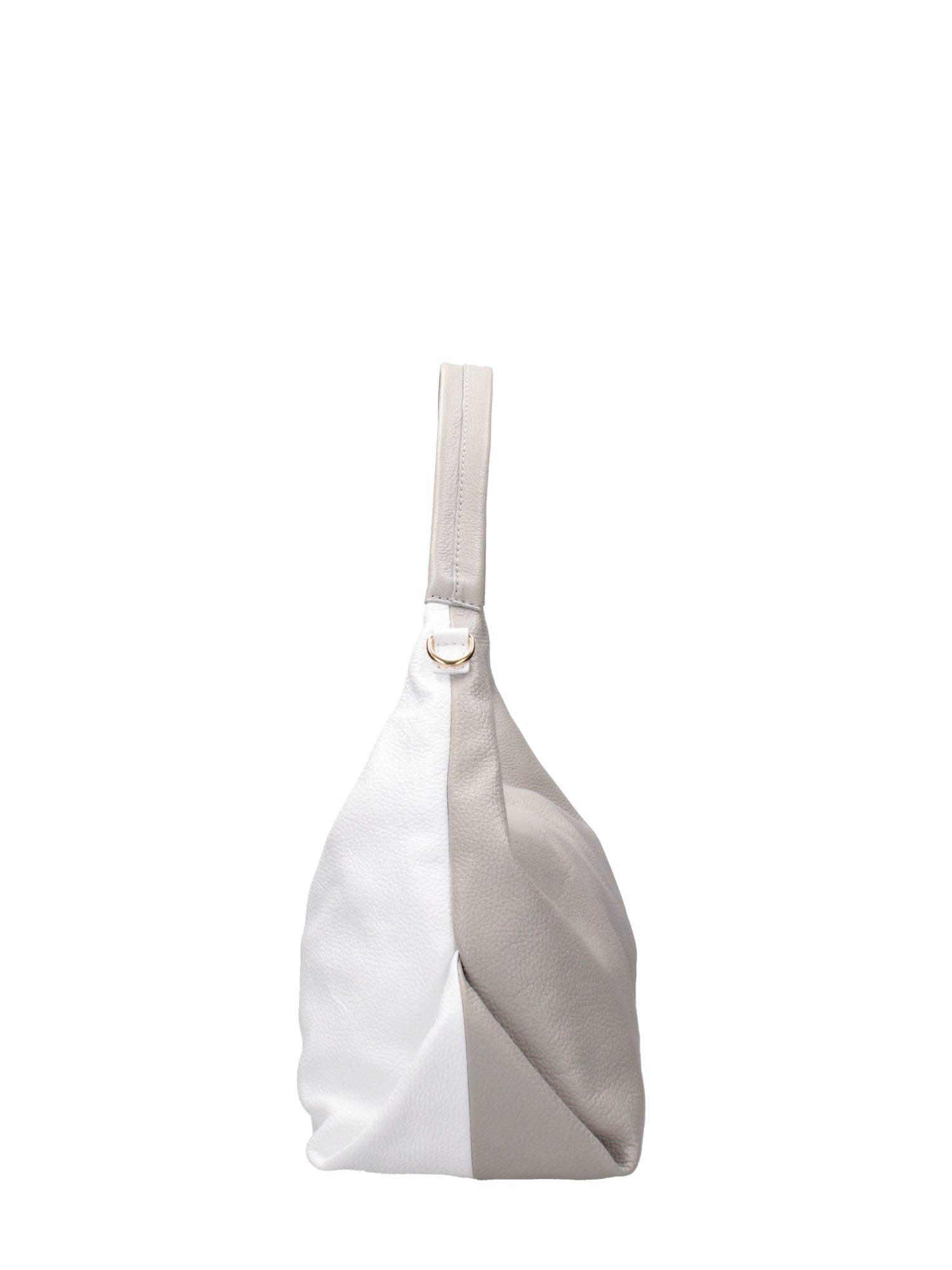 Borsa a spalla da donna Vera pelle 07233-D86 GRIGIO+BIANCO Roberta Rossi