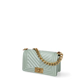 Borsa a mano da donna 100% Pvc FLAT-S 24-OLIVE - LIGHT OTTONE Marc Ellis