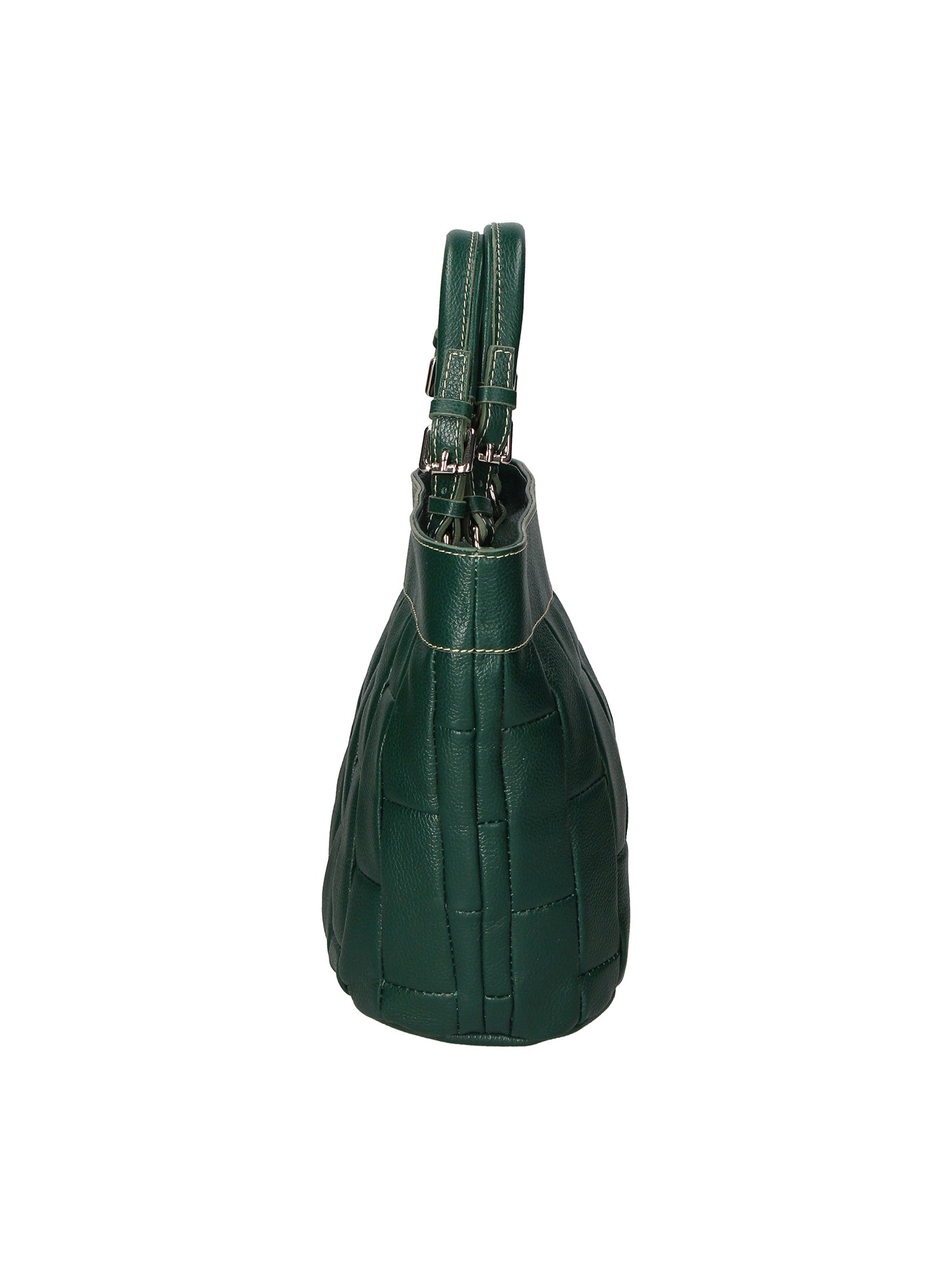 Olimpia Borsa a mano da donna 100% pelle SILVIA 34-VERDE Gave Lux