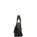 Solara Borsa a spalla da donna Vera pelle 06091 LM-L022 NERO Gave Lux