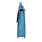 Dafne Borsa da lavoro unisex Vera pelle 7004-TURCHESE Gave Lux