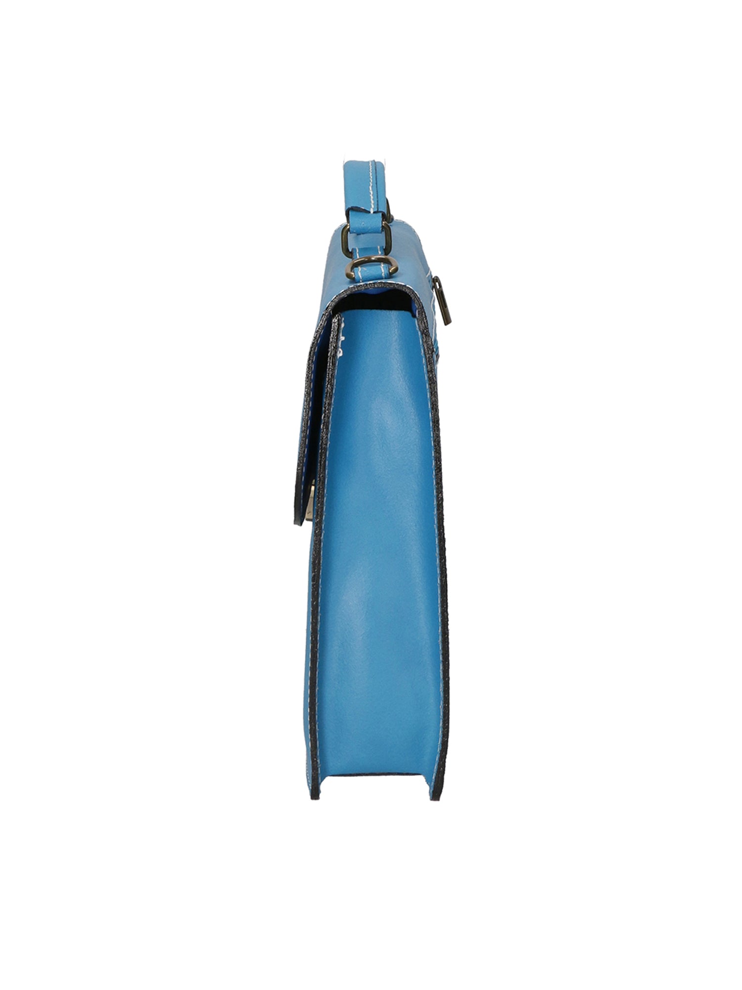 Dafne Borsa da lavoro unisex Vera pelle 7004-TURCHESE Gave Lux