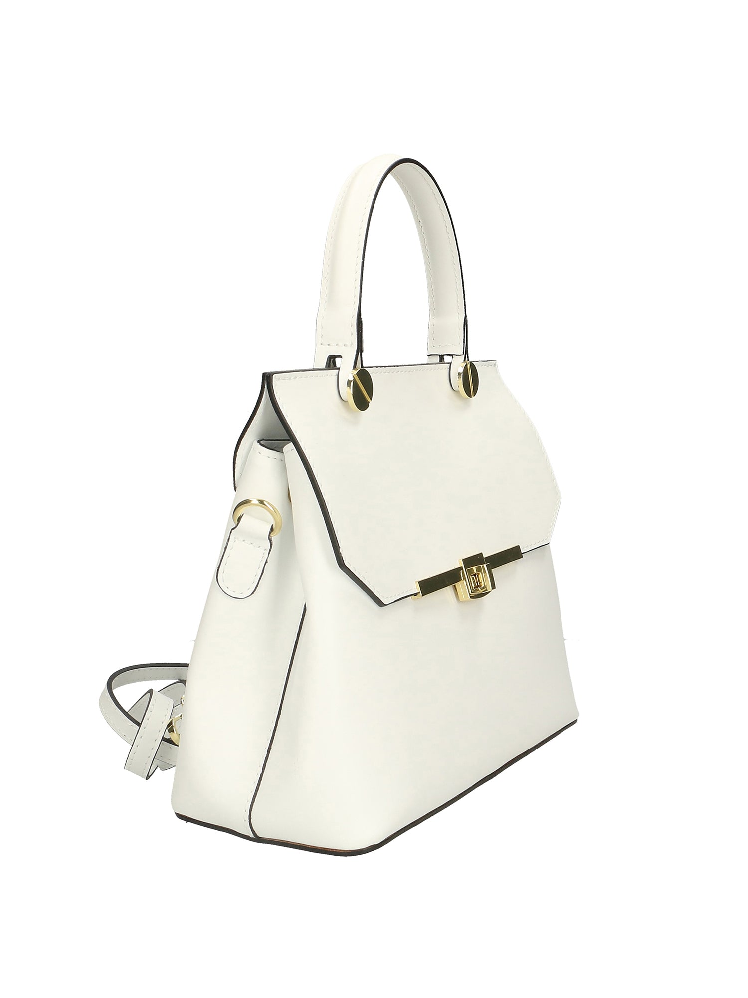 Borsa a mano da donna 100% vera pelle 7708-L101 BIANCO Gave Lux