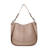 Borsa a spalla da donna 100% pelle riciclata 07224-Taupe Viola Castellani