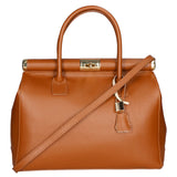 Aleria Borsa a mano da donna Vera pelle 8005-D17 CUOIO SCURO Gave Lux