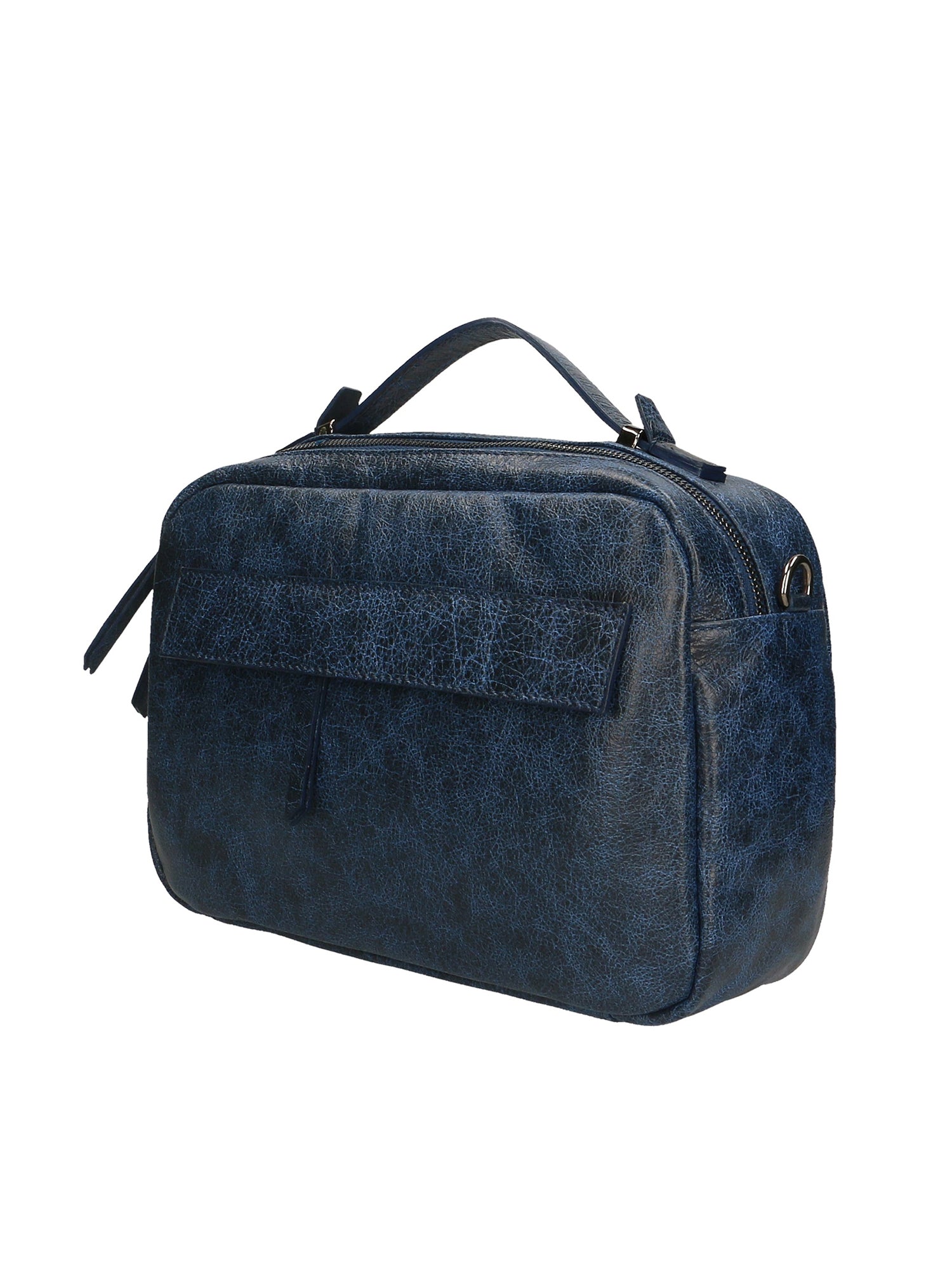 Vera Pelle 6542-BLU BLUE Borsa a mano unisex Modello Avelon Gave Lux
