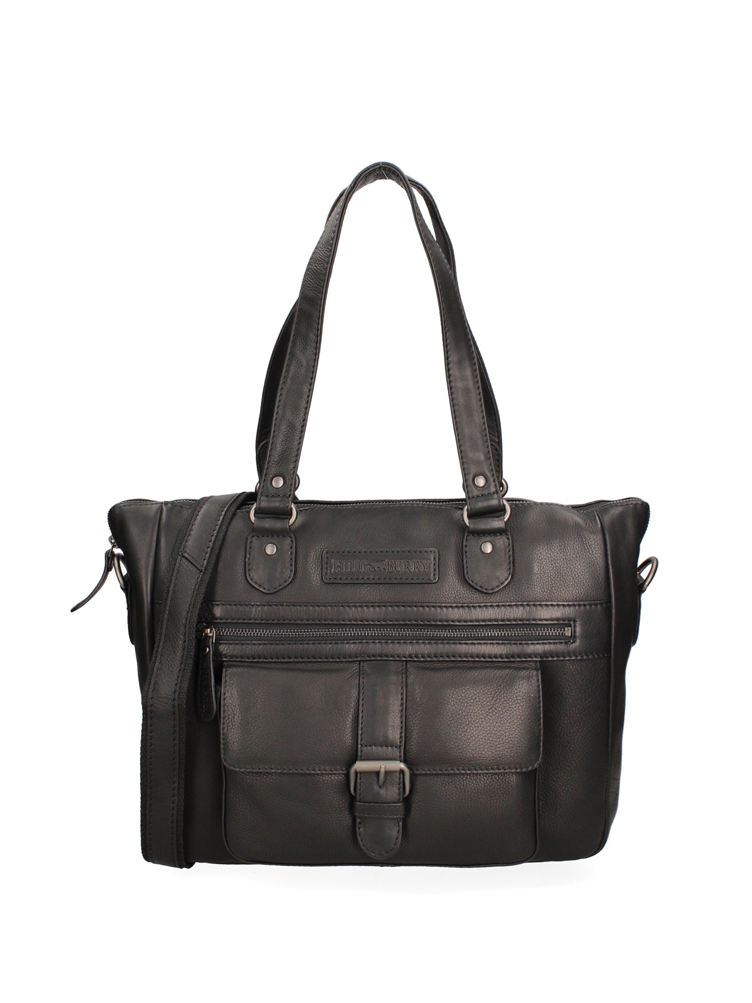 Borsa a spalla uomo in vera pelle Casual HILB-3340-NERO Hill Burry