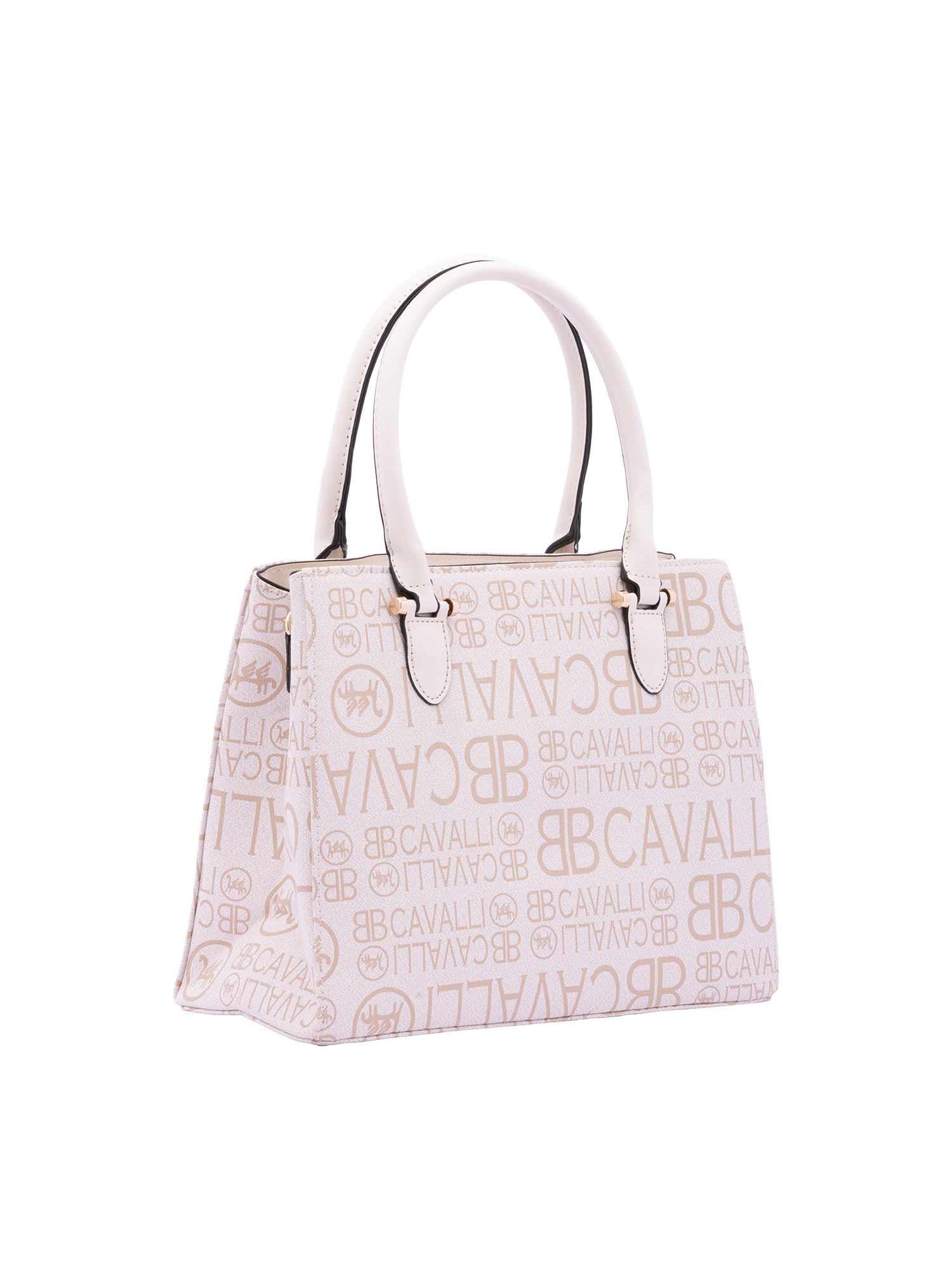 Borsa a mano da donna Ecopelle e poliestere BC1370-BIANCO B Cavalli