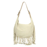 Zefira Borsa a spalla da donna Pelle Scamosciata 8630-BEIGE Gave Lux
