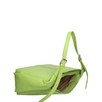 Borsa a spalla da donna Misto pelle e tessuto 07157-D12 VERDE Roberta Rossi