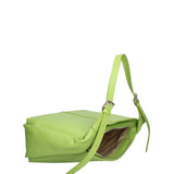 Borsa a spalla da donna Misto pelle e tessuto 07157-D12 VERDE Roberta Rossi