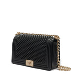Borsa a mano da donna 100% Pvc FLAT M BALL-BLACK + BRUSH GOLD Marc Ellis