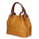 Elenia Borsa a mano da donna Vera pelle 80049-031 CUOIO SCURO Gave Lux