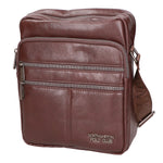 Borsa a tracolla uomo 100% pelle PU PCL3103-COFFEE Northampton Polo Club