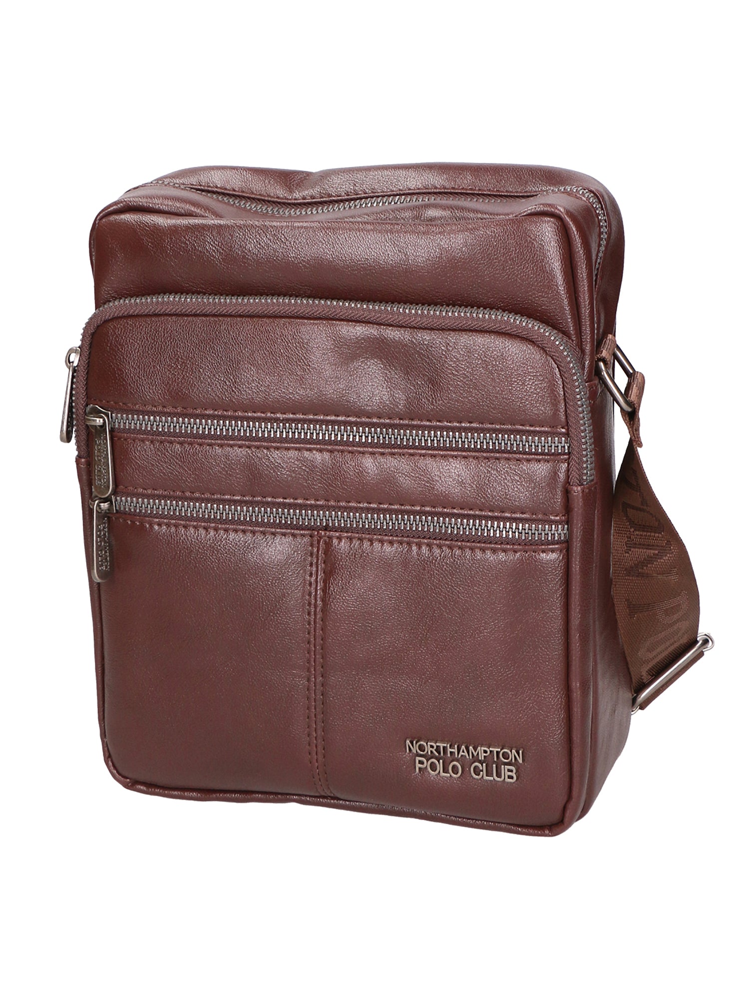 Borsa a tracolla uomo 100% pelle PU PCL3103-COFFEE Northampton Polo Club