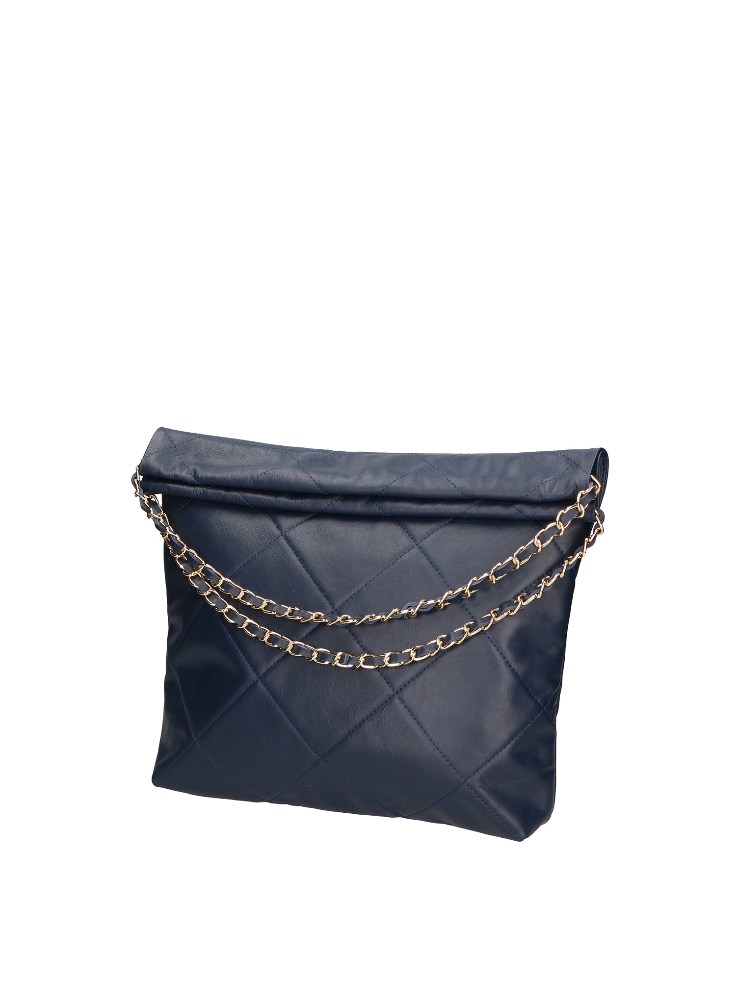 Violante Borsa a spalla donna Vera pelle 06897-S24 BLU JEANS Gave Lux