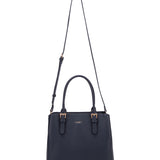 Borsa a mano da donna 100% pelle vegana PU 716-2PT-NAVYBLUE Diana&co