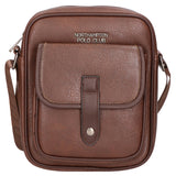 Borsa a tracolla uomo 100% PU Leather PCL3005-COFFEE Northampton Polo Club