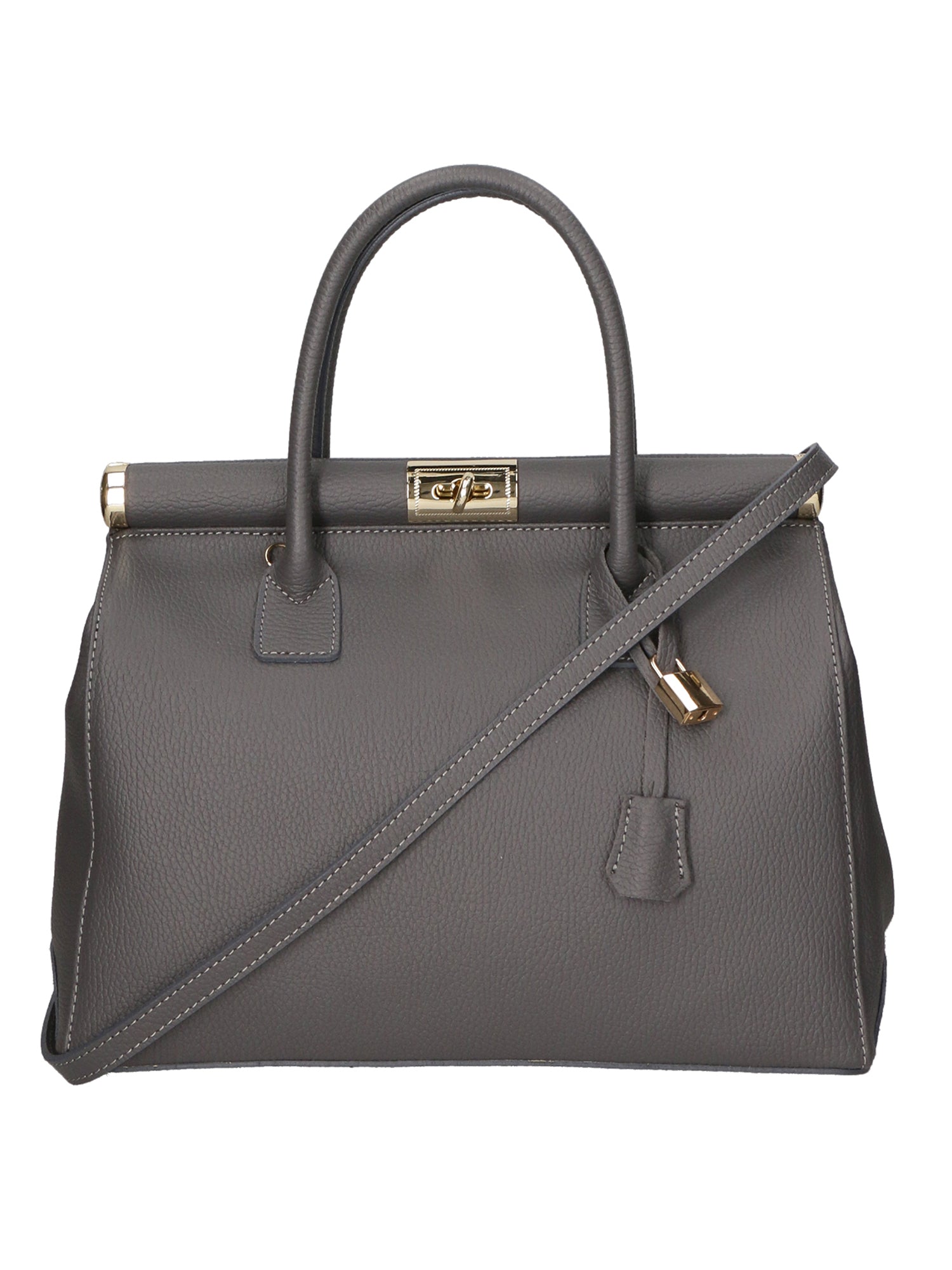 Aleria Borsa a mano da donna Vera pelle 8005-D27 CENERE Gave Lux