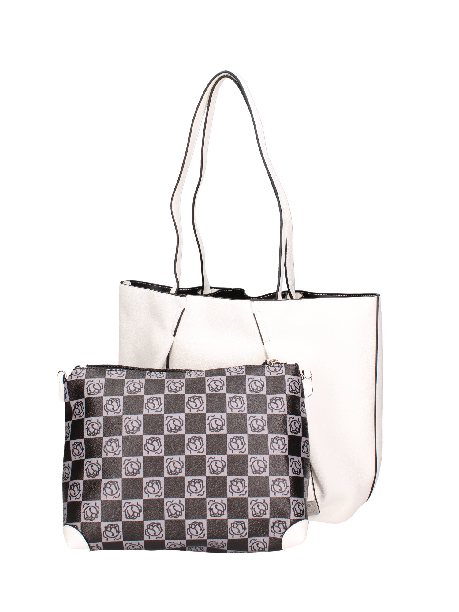 Iridea Borsa a spalla da donna 100% poliuretano B16261-BIANCO Braccialini