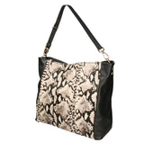 Asia Borsa a spalla da donna Vera pelle 05475-PITONE BIANCO 008 Gave Lux
