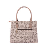 Borsa a mano da donna Ecopelle e poliestere BC1370-MARRONE B Cavalli