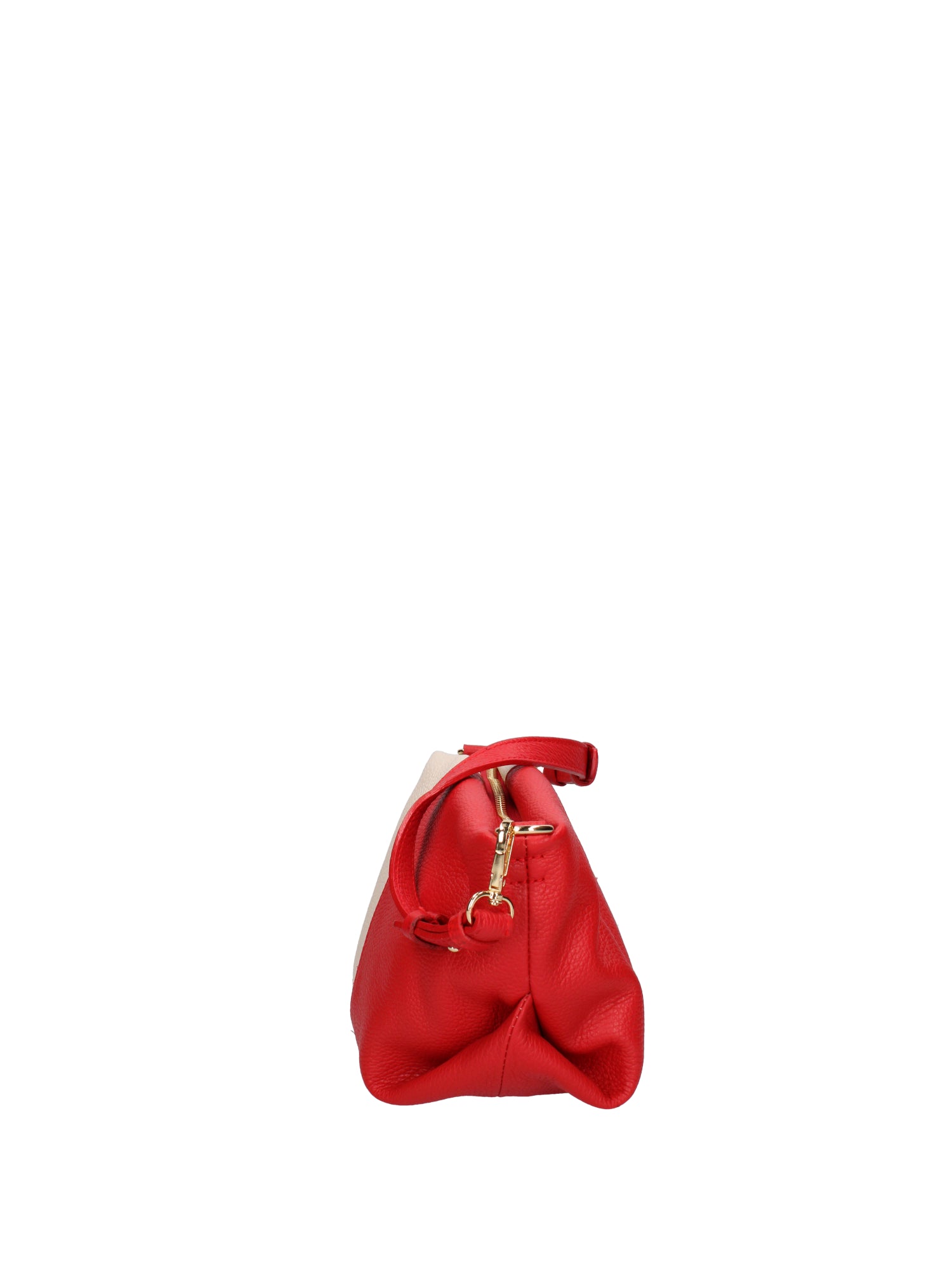 Borsa a spalla da donna Vera pelle 07165-D58 ROSSO+D37 LATTE Roberta Rossi