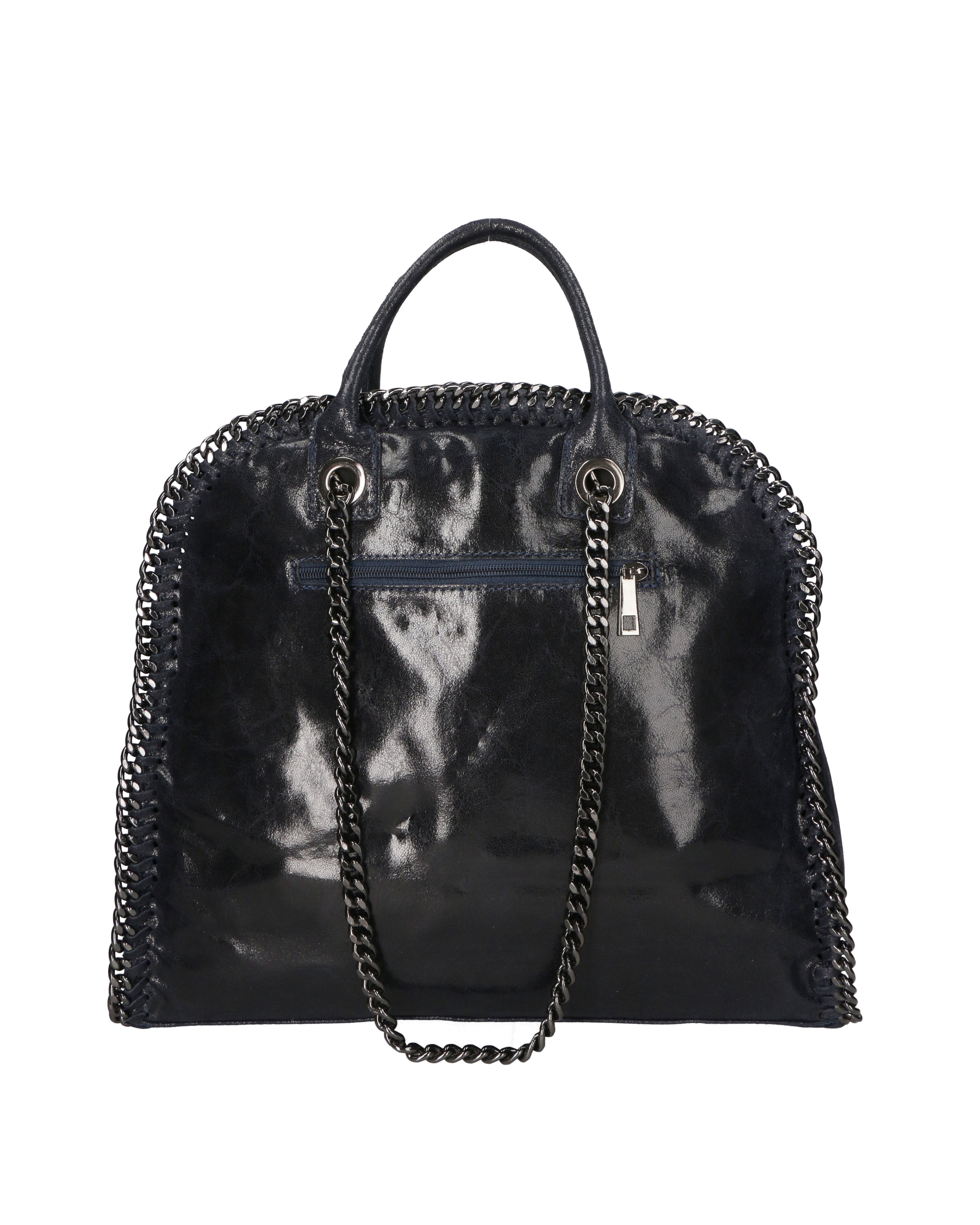 Erebea Borsa a mano da donna Vera pelle 80020-BLU Gave Lux