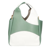 Iside Borsa a mano da donna 100% pelle 05793-D01 BIANCO + D96 MENTA Gave Lux