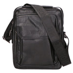 Borsa a tracolla uomo 100% PU Leather PCL3051-BLACK Northampton Polo Club