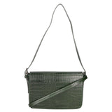 Azzurra Borsa a spalla da donna Vera pelle croco 05699-C14 VERDE SCURO Gave Lux