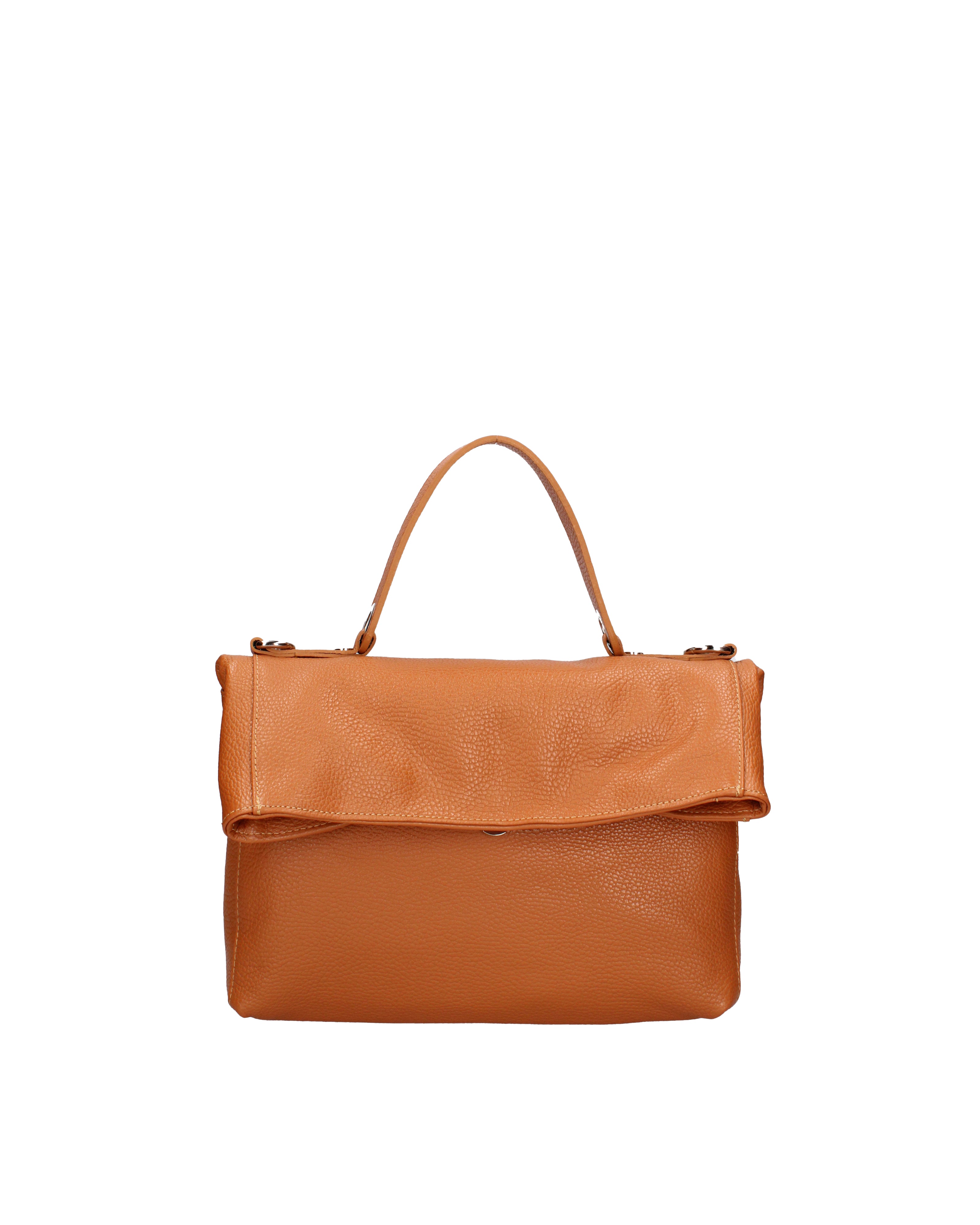 Borsa a spalla da donna Vera pelle 07159-D44 CUOIO Viola Castellani