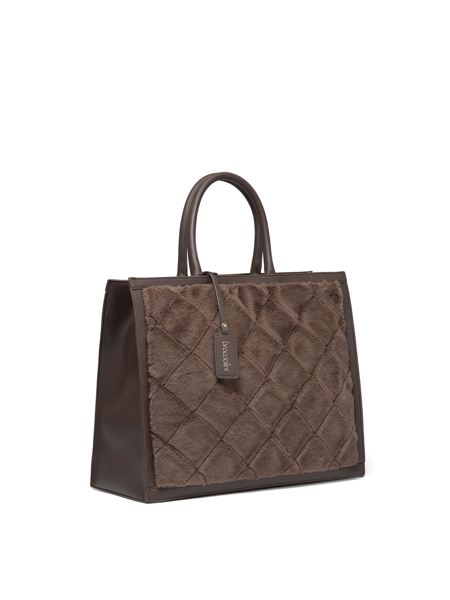 Eridan Borsa a spalla da donna Poliuretano+Poliestere B16845-MARRONE Braccialini