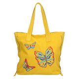 Papillon Borsa a spalla da donna Vera pelle 8620-GIALLO YELLOW Gave Lux