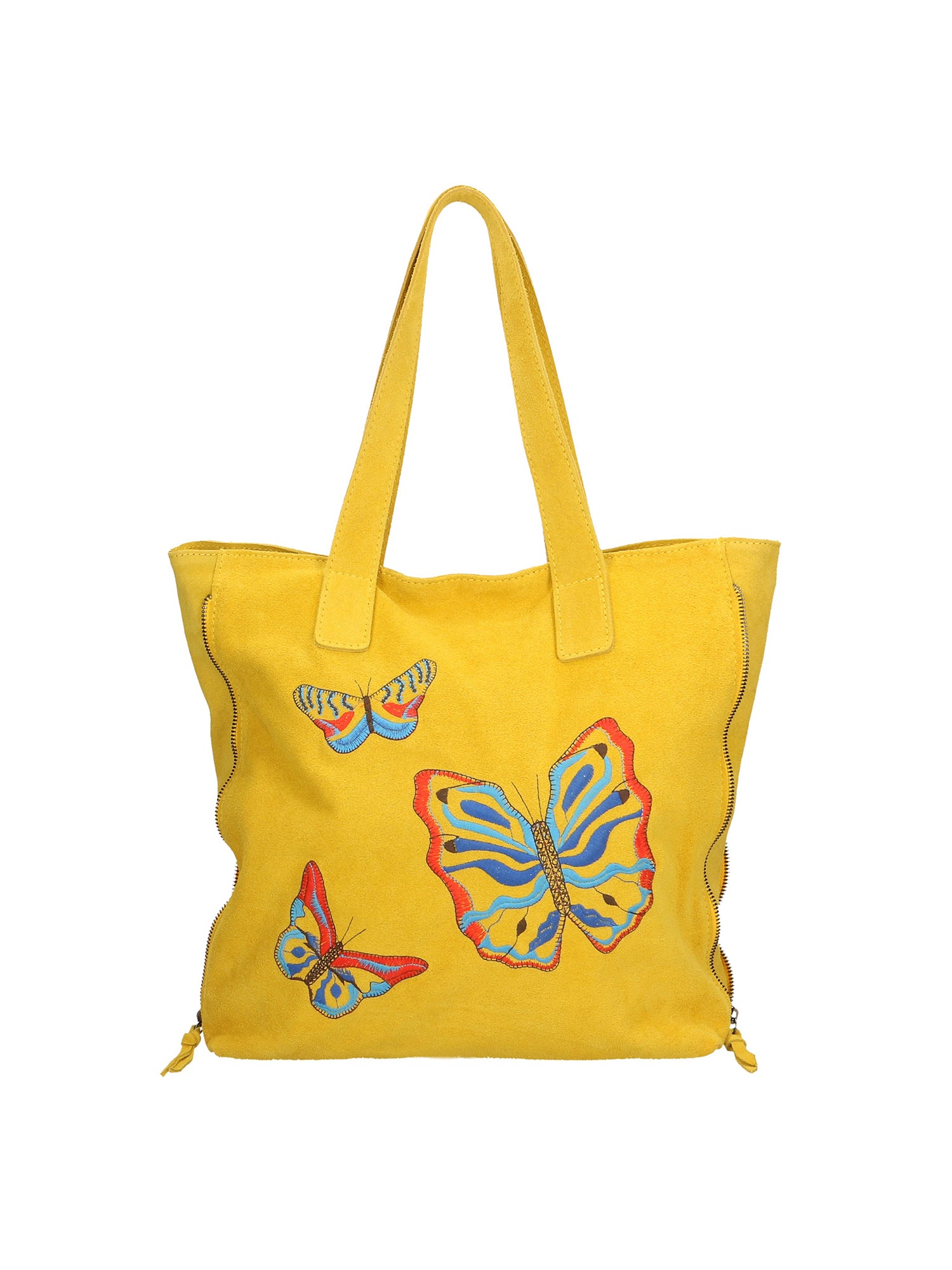 Papillon Borsa a spalla da donna Vera pelle 8620-GIALLO YELLOW Gave Lux