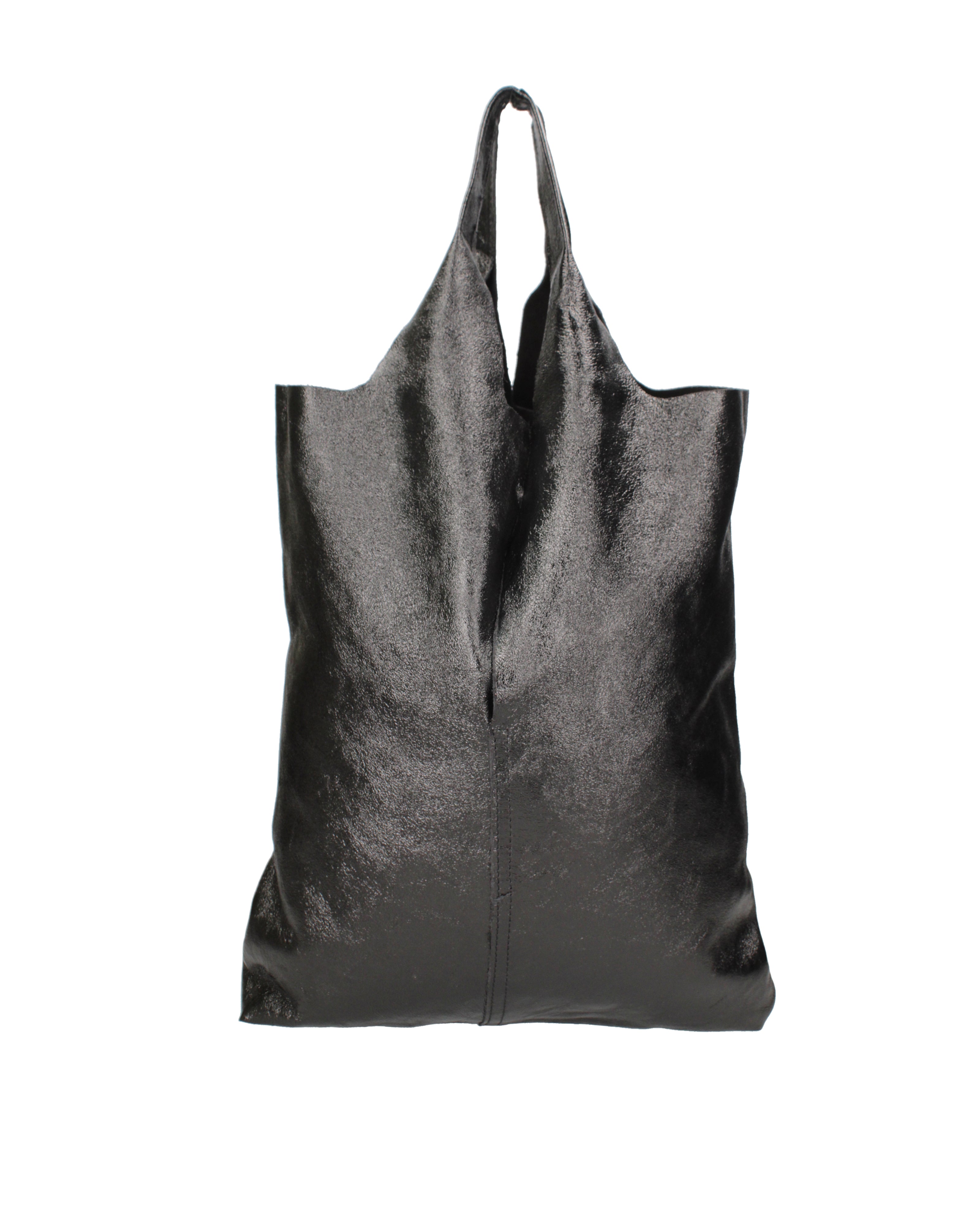 Argenta Borsa a spalla da donna Pelle laminata 05358-L022 NERO Gave Lux