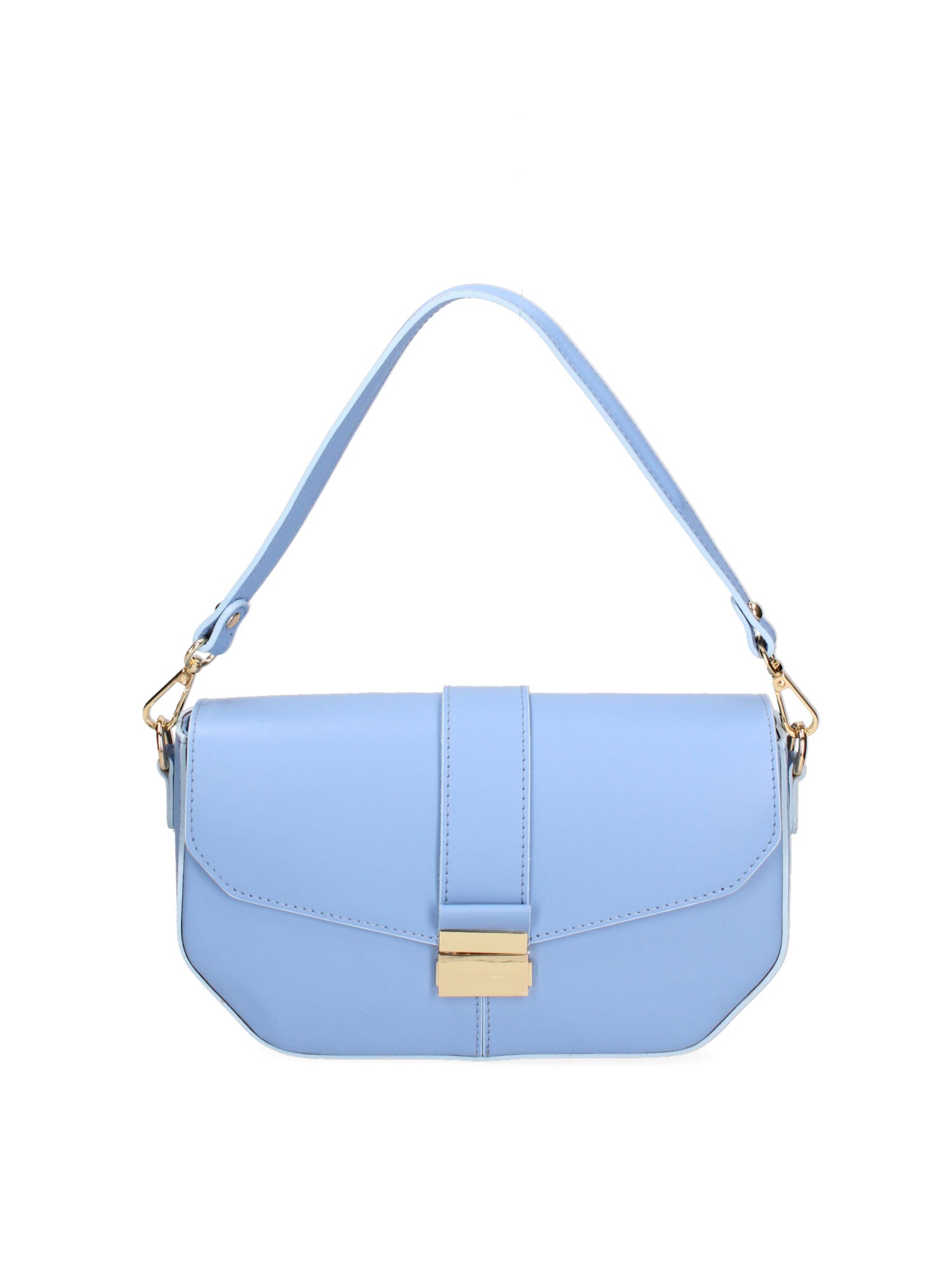 Borsa a spalla da donna Vera pelle 07229-L835 CELESTE Roberta Rossi