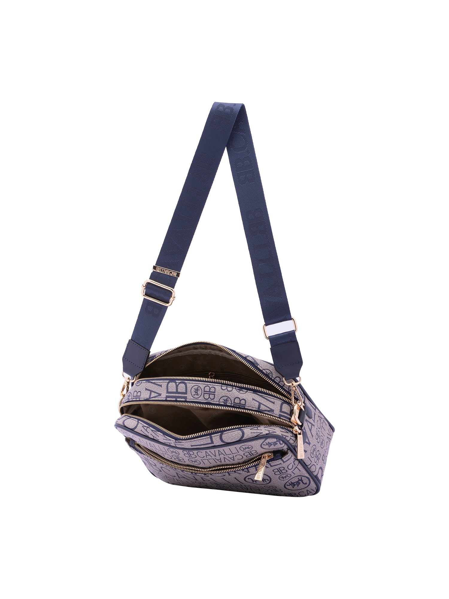 Borsa a tracolla da donna Ecopelle BC1416-BLU B Cavalli