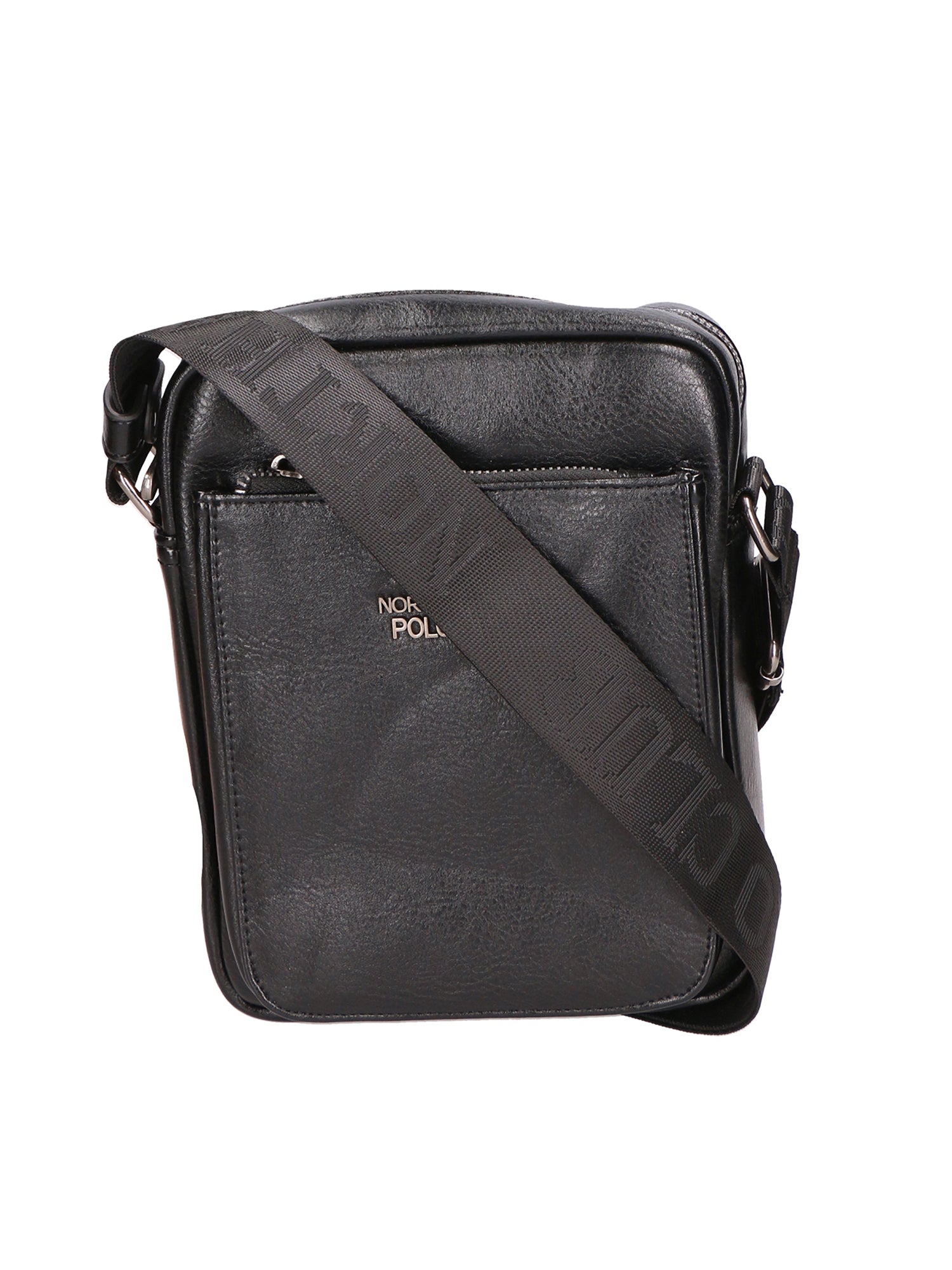 Borsa a tracolla uomo 100% pelle PU PCL3076-BLACK Northampton Polo Club