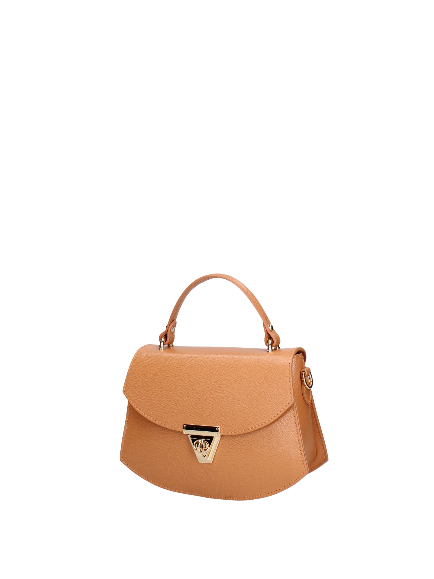 Borsa a mano da donna 100% vera pelle 07202-P 607 CUOIO Roberta Rossi