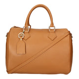 Aralia Borsa a bauletto da donna 100% pelle 5176-D17 CUOIO SCURO DARK COGNAC Gave Lux