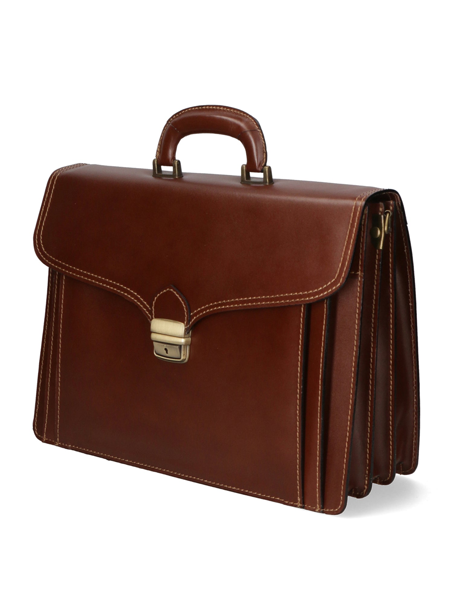 Nevio 7010-MARRONE BROWN Borsa da lavoro uomo in pelle Gave Lux