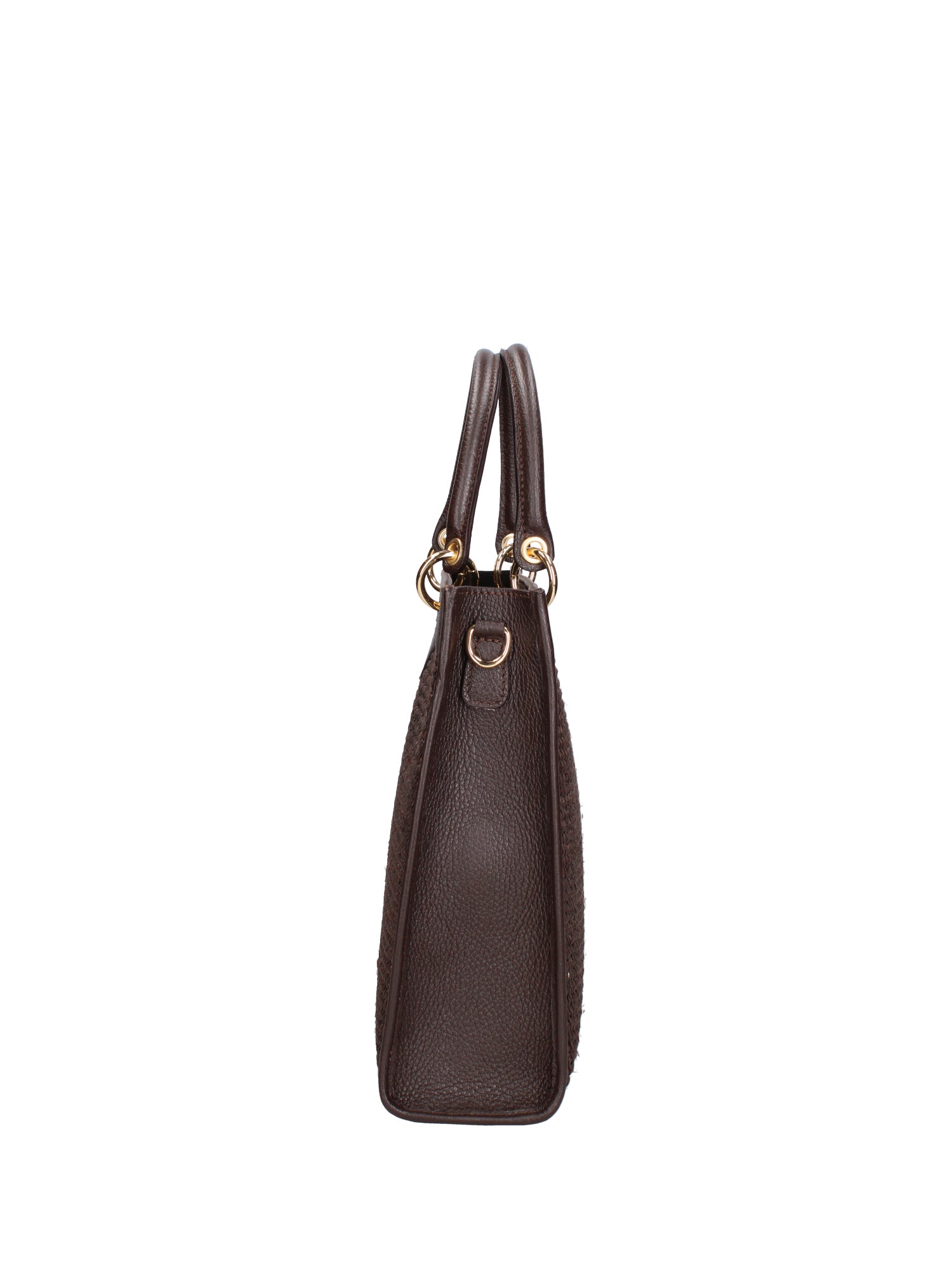 Borsa a mano da donna Misto pelle e tessuto 07149-D23 T.MORO Roberta Rossi