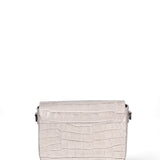 Borsa a tracolla da donna Vera pelle effetto cocco JR-W-1164CC-GLACIER GREY-CDF John Richmond